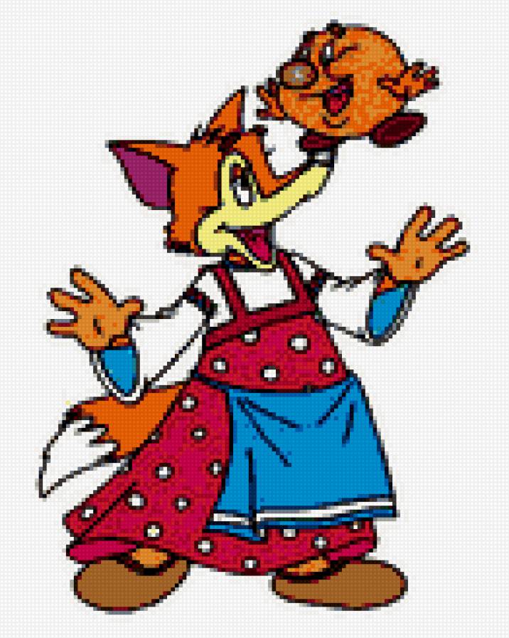 Колобок - лиса, для детей, мультик, советские мультики, колобок - предпросмотр