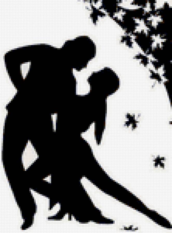 Танец - монохром, танец, пара - предпросмотр