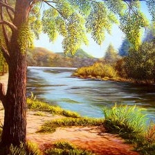 Схема вышивки «пейзаж»