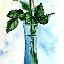 Схема вышивки «Одинокая роза»