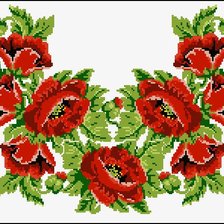 Схема вышивки «маки»