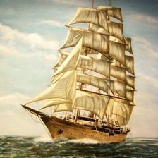 Схема вышивки «парусник»