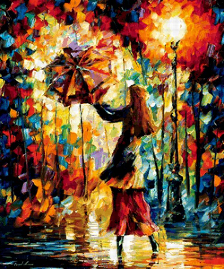 Осенний ветер - масло - предпросмотр