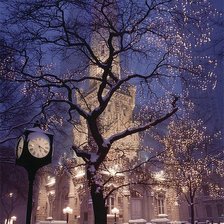 Схема вышивки «Зимний город»