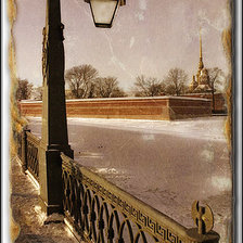 Схема вышивки «фонарь на набережной»