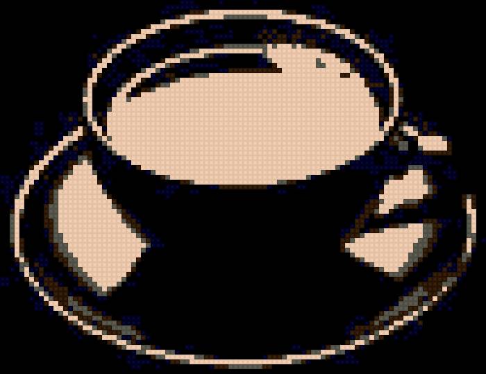 кофе - чашка, кофе, монохром - предпросмотр