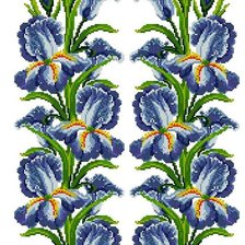 Схема вышивки «ирисы»