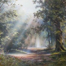 Схема вышивки «Утро в лесу»