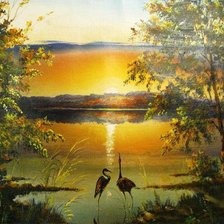 Схема вышивки «Пара,рассвет»