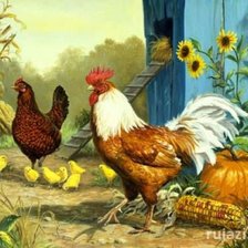 Схема вышивки «Птичий двор»