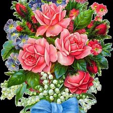 Схема вышивки «розы»