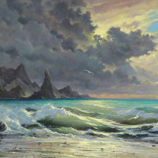 Схема вышивки «Гроза ушла»