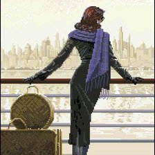 Схема вышивки «девушка»