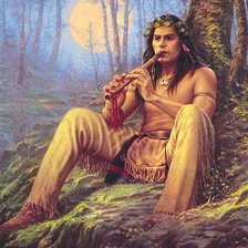 Схема вышивки «индеец»