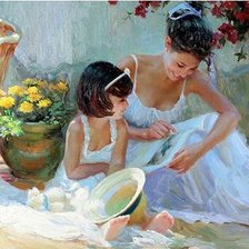 Схема вышивки «Мама»