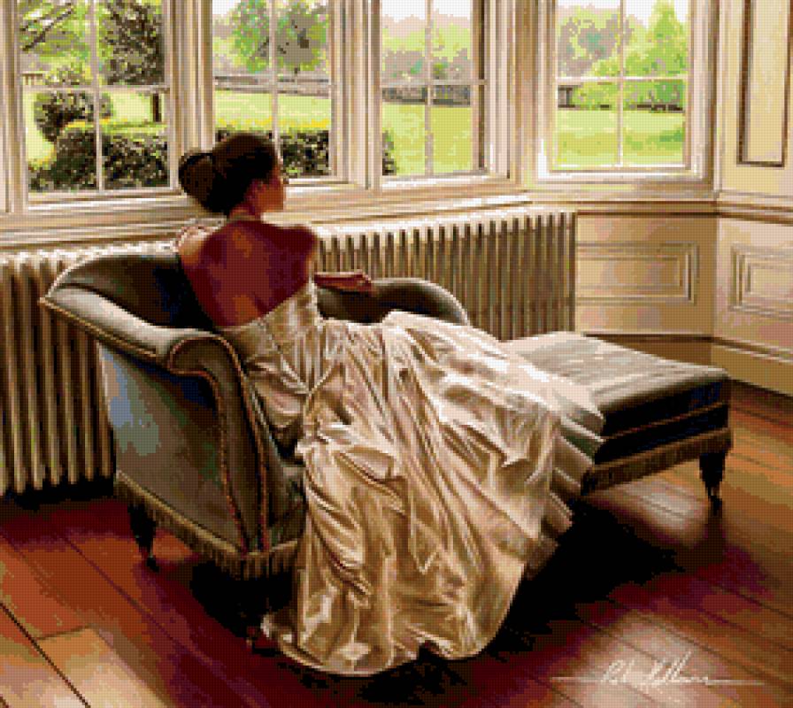 девушка у окна - окно, образ, женщина, девушка, она - предпросмотр