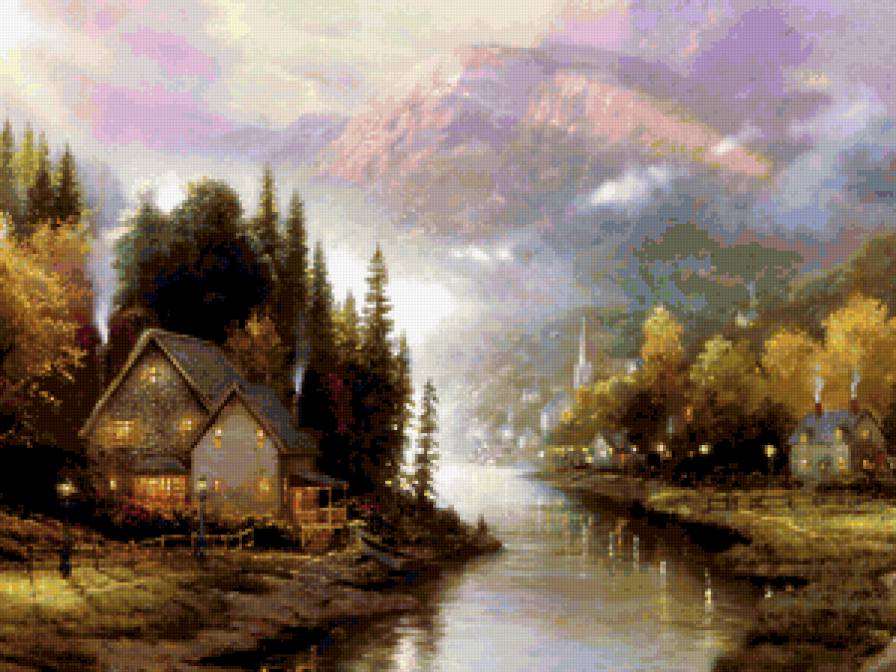 №373837 - девушка, картины, дети, живопис, красота женщины, цветы, фэнтези - предпросмотр