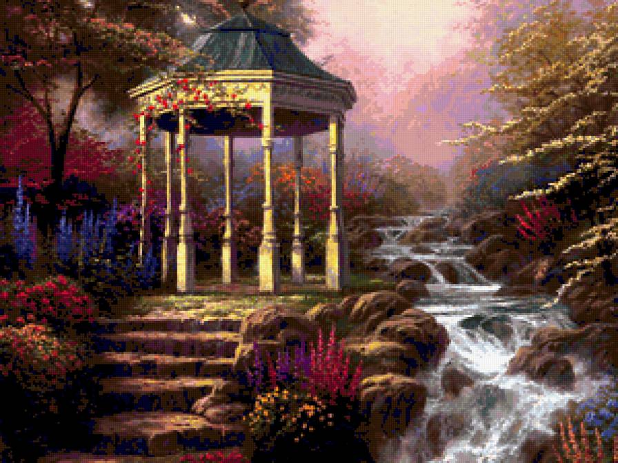 №373880 - картины, живопис, красота женщины, фэнтези, девушка, цветы, дети - предпросмотр