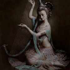 Схема вышивки «Восточная девушка»