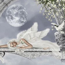 Схема вышивки «нежный ангел»