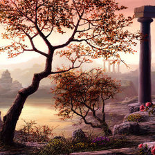 Схема вышивки «пейзажик»