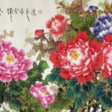 Схема вышивки «пион»