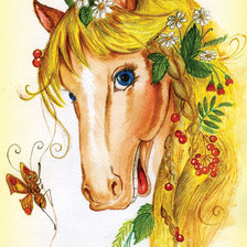 Схема вышивки «лошадка из сказки»