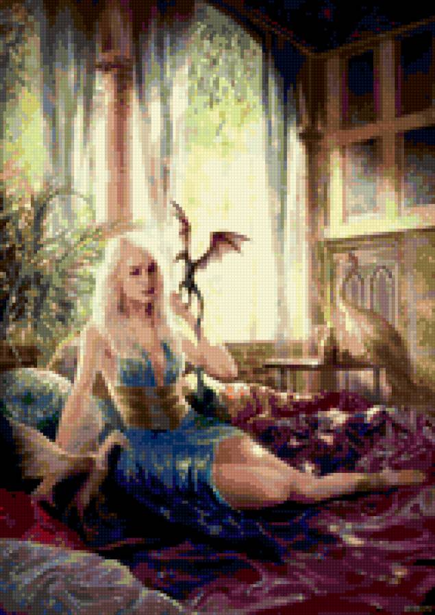 Девушка с драконом - девушка, дракон, красиво - предпросмотр