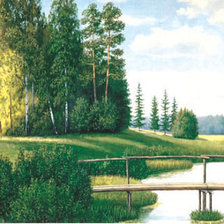 Схема вышивки «Березы»