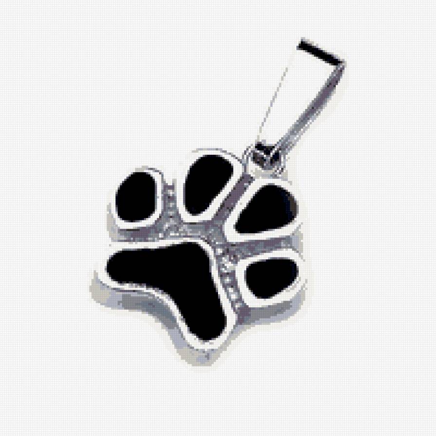 Собачья лапка. - на одежду, заплатка, принт - предпросмотр