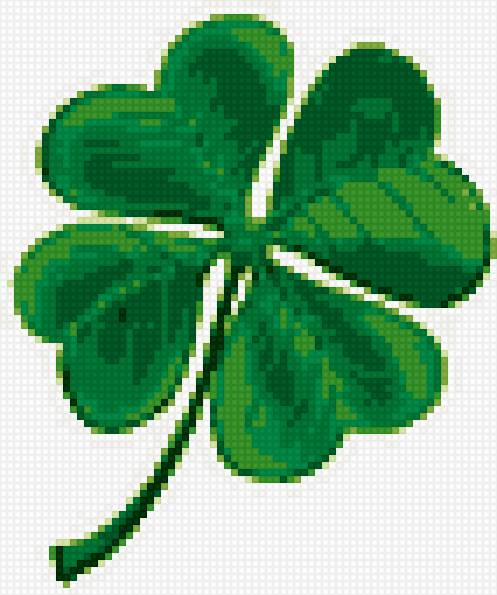 Клевер четырехлистник - заплатка, на одежду, принт - предпросмотр