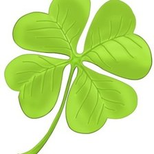 Схема вышивки «Клевер четырехлистник»