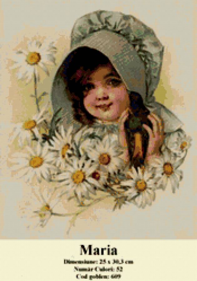 ретро дети - птица, дети, ребенок, девочка, цветы, ретро - предпросмотр