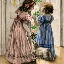 Схема вышивки «ретро дети»