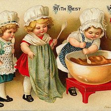 Схема вышивки «ретро дети»