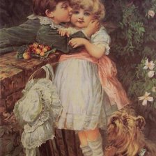 Схема вышивки «ретро дети»