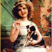 Схема вышивки «ретро дети»