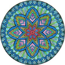 Схема вышивки «Голубой витраж»