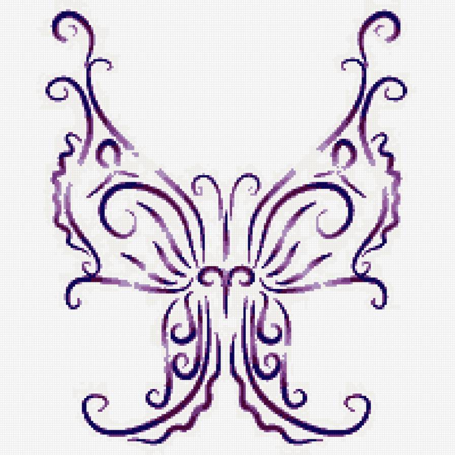 Сиреневая бабочка. - принт, абстракция, на одежду, бабочка - предпросмотр