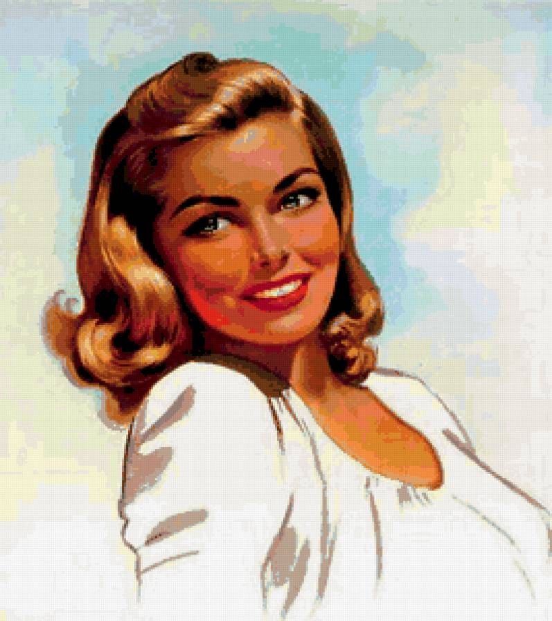 Ретро девушка - предпросмотр