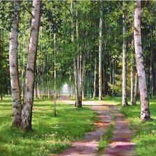 Схема вышивки «Березовая роща»