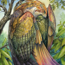 Схема вышивки «птица»