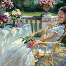 Схема вышивки «девушка»