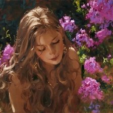 Схема вышивки «девушка»