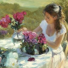 Схема вышивки «девушка»