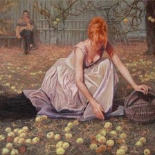 Схема вышивки «девушка»