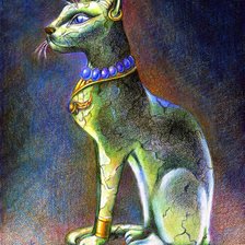 Схема вышивки «Кошка Мау»