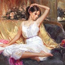 Схема вышивки «девушка»