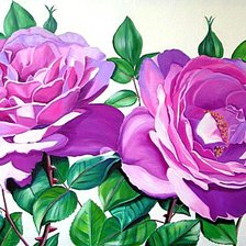 Схема вышивки «Сиреневые розы»