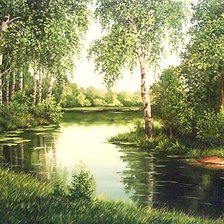 Схема вышивки «Лесная речка»